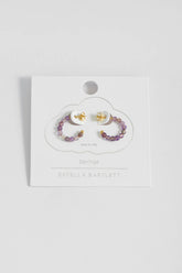 Estella Bartlett- Amethyst Amelia Hoop Earrings